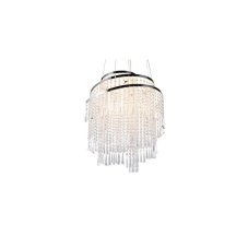 TRIO Reality R37349106 POMP závesné svietidlo SMD LED D480mm 38W/5500lm 2700-6500K chrómová, priehľadná, stmievateľné, diaľkový ovládač
