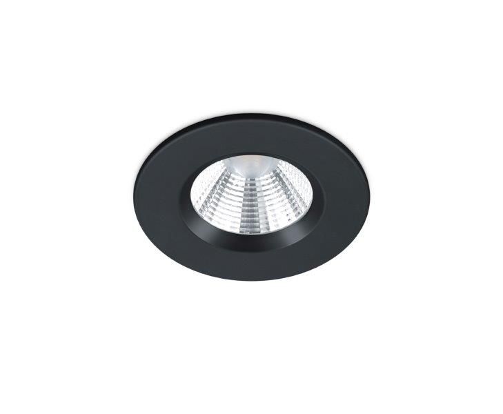 TRIO 650710132 Zagros Zápustné svítidlo 85mm LED 1X5W / 345lm 3000K IP65 černá