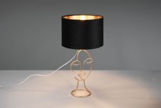 TRIO Reality R51221002 MARY stolná lampa V450mm 1xE27 zlatá, čierna