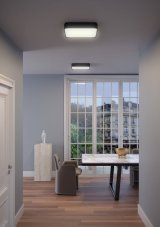 REDO 01-2578 YOMO stropné svietidlo 396x396mm LED 47W/2795lm 3000K čierna, switchdimmer