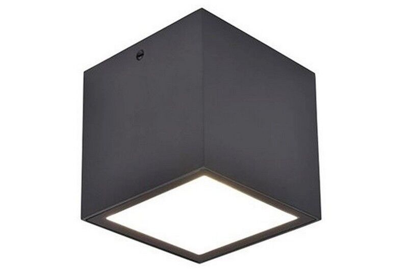 LUTEC 6389101118 GEMINI exteriérové stropné svietidlo LED 85x85mm 6,9W/750lm 4000K IP65 tmavošedá