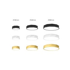 Immax 07130-B40 NEO DIAMANTE stropné svietidlo LED D400mm 31W/1850lm 2700-6500K matná čierna, diaľkové ovládanie