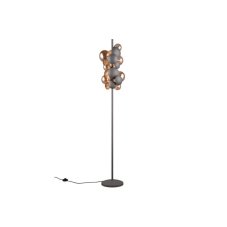 TRIO SELECT 417400742 BUBBLE stojacia lampa V1550mm 7xG9 antracit, jantárová