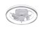 RABALUX 71335 Fanricius stropní svítidlo s ventilátorem D480mm LED 40W/2200lm 3000+4000+6000K stříbrná, stmívatelné, dálkový ovladač
