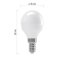 Emos LED žárovka E14 ZL3904 Basic Mini Globe 6W 510lm 3000K teplá bílá