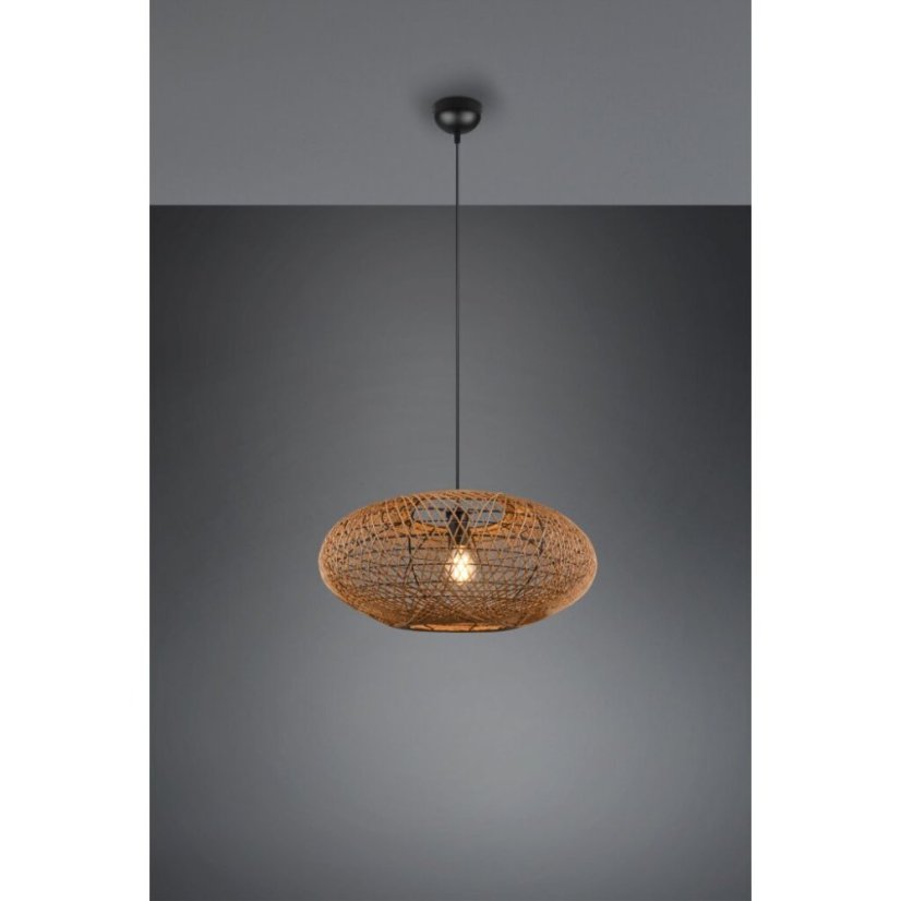 TRIO 312300136 HEDDA závesné svietidlo D520mm 1xE27 matná čierna, sisal