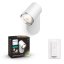 Philips Hue White Ambiance 8719514340855 Adore spot nástenné bodové svietidlo GU10 +SWITCH 5,5W/250lm 2200-6500K IP44 biela bluetooth