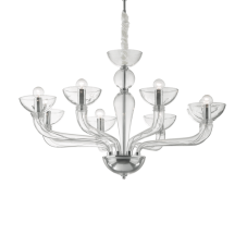 Závesné svietidlo/Luster Ideal lux 044255 CASANOVA SP8 TRASPARENTE 8xE14 40W chróm