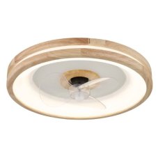 GLOBO 03650 GATIAN stropné svietidlo s ventilátorom D500mm LED 30W/2250lm 2700-6500K biela, drevo, diaľkový ovládač