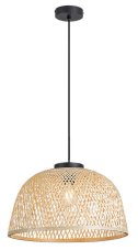 RABALUX 72025 Rattan závesné svietidlo 1xE27 D405mm čierna, prírodná