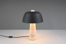 TRIO SELECT 567800232 TIMBA stolná lampička V410mm 2xE27 prírodný kameň, čierna matná