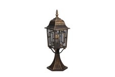TRIO 505960128 VOLTURNO vonkajšie stojanové svietidlo/stĺpik V470mm 1xE27 IP23 starožitná mosadzná