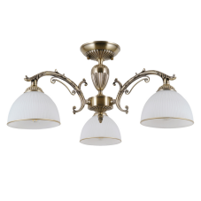ITALUX PND-5122-3 Feneza stropné svietidlo 3xE27 D600mm starožitná bronzová, biela