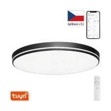 Immax 07148-B40 NEO LITE AREAS stropné svietidlo LED D400mm 24W/1680lm 2700-6500K čierna, diaľkové ovládanie