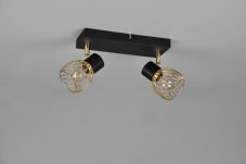TRIO Reality R81382080 ARDON stropné bodové svietidlo/spot 2xE14 čierna, zlatá