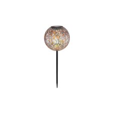 Globo 33626 solárne svietidlo dekoratívne, zapichovacia guľa s ozdobným dierovaním D180mm LED 0,06W 3000K, vrátane batérie 1xAA Ni-Mh 300mAh, IP44, strieborná, zlatá