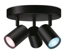 Philips Wiz Colors 8719514554535 IMAGEO stropné bodové svietidlo/spot 3xGU10 3x5W/345lm 2200-6500K+RGB čierna