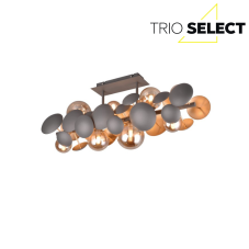 TRIO SELECT 617400842 BUBBLE stropné svietidlo 8xG9 antracit, jantárová