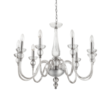 Závesné svietidlo/Luster Ideal lux 044453 DOGE SP9 TRASPARENTE 9xE14 40W chróm