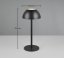 TRIO Reality R54106132 RICARDO vonkajšia dotyková stolná lampa SMD LED V300mm 1,7W/240lm 3000K IP54 čierna matná, nabíjateľná batéria, USB-C port