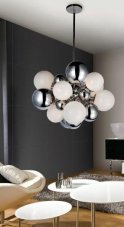 AZZARDO AZ0110 DECOline NOBLE stropné závesné svietidlo 10xG4 20W IP20 biela/chróm