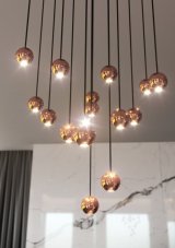 REDO 01-2805 OBO závesné svietidlo D70mm LED 8,5W/410lm 3000K mosadz