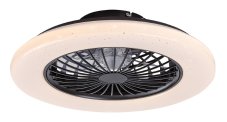 RABALUX 71329 Dalfon2 stropné svietidlo s ventilátorom D485mm LED 48W/1900lm 3000-6500K čierna, stmievateľné, diaľkový ovládač, starlight efekt