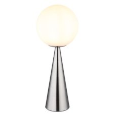 GLOBO 21031N PINPAL stolná lampička V495mm 1xE27 matný nikel, biela