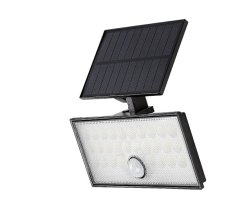 RABALUX 77129 Zavod solární nástěnné svítidlo/reflektor se senzorem LED 8W/800lm 5000K IP65 černá