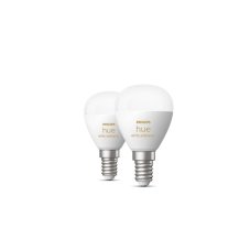 8719514491168 Philips Hue White Ambiance žiarovka LED E14 5,1W/470lm 2200-6500K P45 kvapka biela 2-set