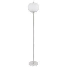 GLOBO 15345SNO BLACKY I stojacia lampa V1600mm 1xE27 matný nikel, biela