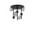 Ideal Lux 328416 PERLAGE stropné svietidlo 9xG9 D550mm čierna, dymová