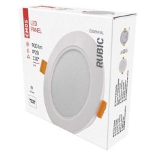 Emos ZD1432 LED RUBIC stropné vstavané klasické svietidlo kruh priemer 120 × 26 mm 9W 900lm 4000K biela