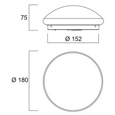 Sylvania 0043425 stropné svietidlo START ECO SURFACE IP44 520LM 3000K/4000K DUALTONE
