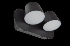 AZZARDO AZ2563 TECHNOline RAMONA 2 SWITCH BLACK nástenné LED svietidlo 2xLED 6W/500lm IP20 čierna