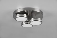 TRIO 626510307 FRANKLIN stropní svítidlo SMD LED D350mm 3x8,5W/1000lm 3000K matný nikl, switchdimmer