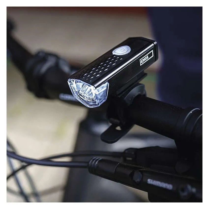 Výkonné biele predné LED svetlo na bicykel pre nočnú jazdu a viditeľnosť