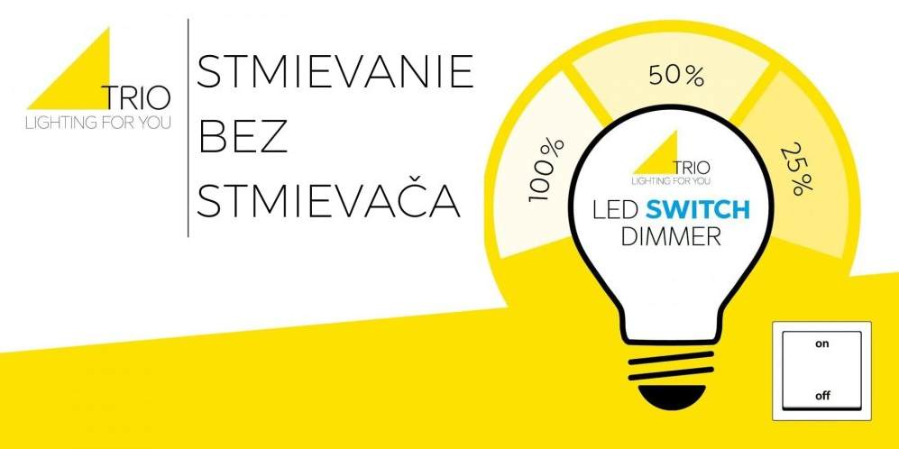 Funkcia SwitchDimmer: Ovládanie jasu LED svetla vypínačom