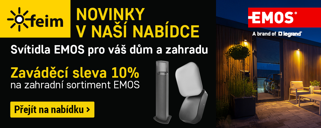 Emos svítidla pro dom a zahradu s uvítací slevou 10%